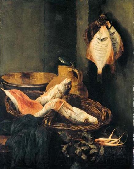 BEYEREN, Abraham van Still-Life with Fish in Basket Germany oil painting art